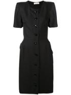Nina Ricci Vintage Button Up Vintage Dress - Black