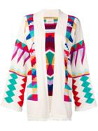 Laneus Aztec Knit Cardigan - Neutrals