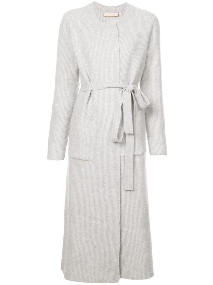 Brock Collection Round Neck Cardi-coat - Grey