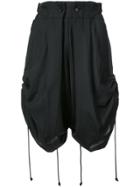 Yohji Yamamoto Gathered Detail Shorts - Black