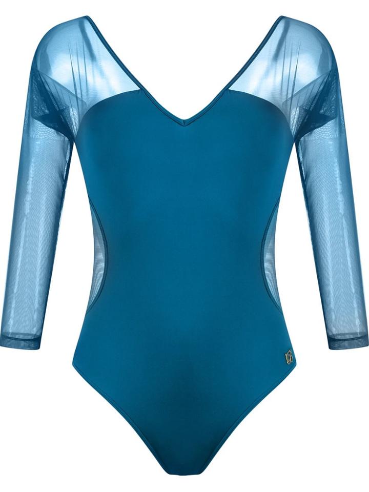 Brigitte Sheer Panels Body - Blue