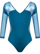 Brigitte Sheer Panels Body - Blue