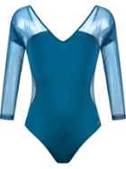 Brigitte Sheer Panels Body - Blue
