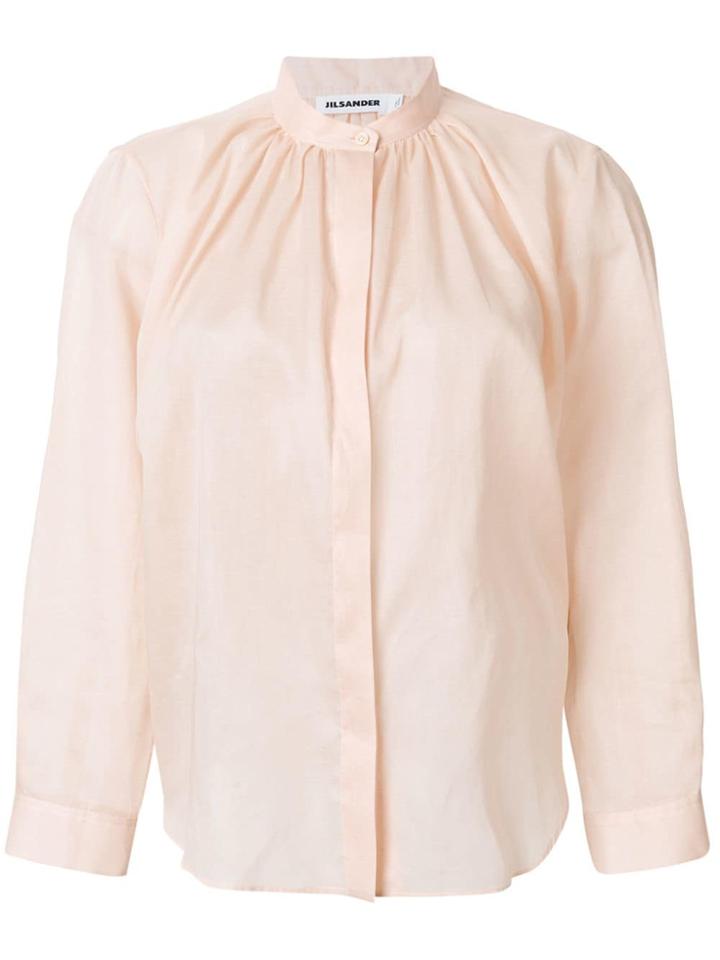 Jil Sander Mandarin Collar Shirt - Neutrals
