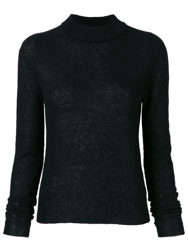 Rick Owens Long-sleeve Knitted Sweater - Black