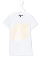 Roberto Cavalli Kids - Metallic Printed T-shirt - Kids - Cotton/spandex/elastane - 6 Yrs, White