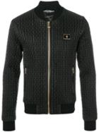 Dolce & Gabbana - Quilted Bomber Jacket - Men - Sheep Skin/shearling/polyamide - 54, Black, Sheep Skin/shearling/polyamide