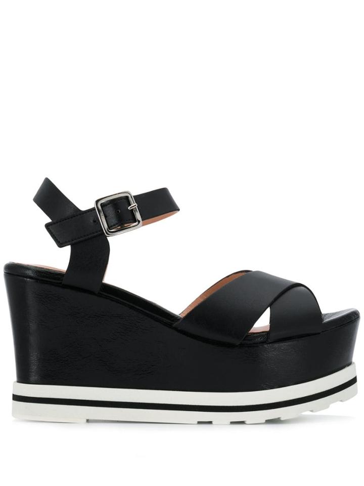 Pollini Platform Sandals - Black