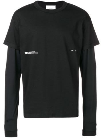 Heliot Emil Layered Sweatshirt - Black