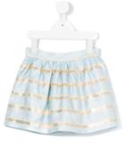Hucklebones London - Sweetie Stripe Gathered Skirt - Kids - Polyester/acetate/metallized Polyester - 6 Yrs, Girl's, Blue