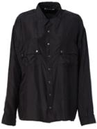 Faith Connexion Chest Pocket Shirt, Women's, Size: M, Black, Silk