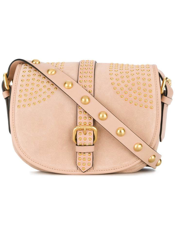 Red Valentino Studded Saddle Bag - Pink & Purple