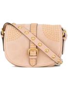 Red Valentino Studded Saddle Bag - Pink & Purple