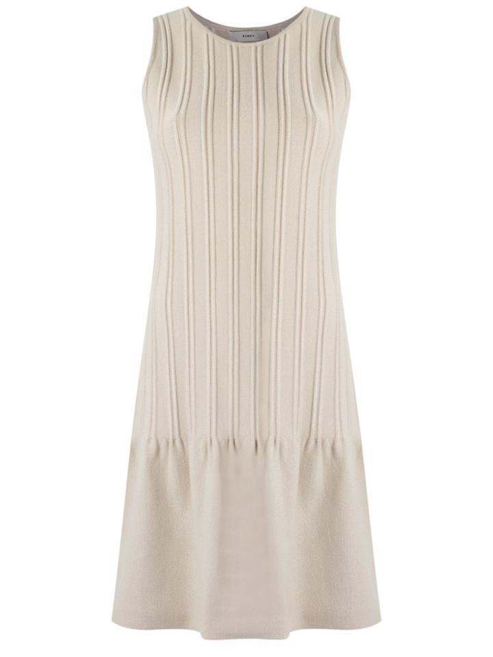 Egrey Round Neck Knit Dress - Nude & Neutrals