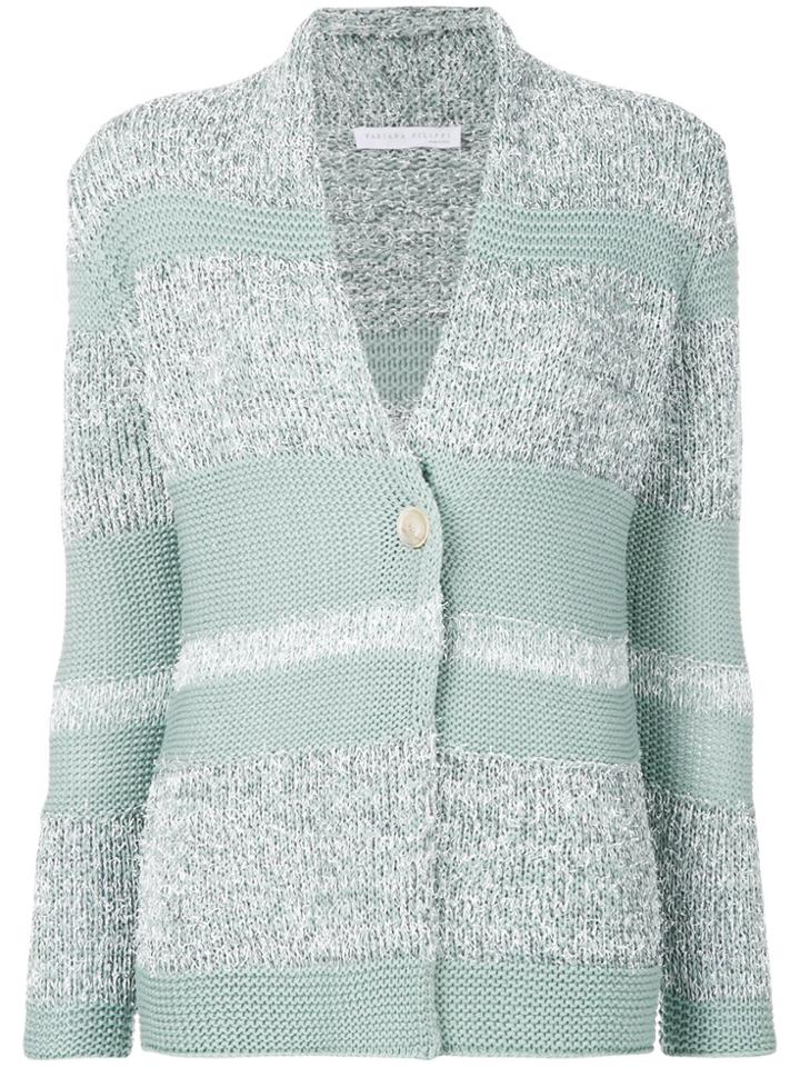 Fabiana Filippi Striped Slouch Cardigan - Green