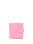 Bottega Veneta Folded Woven Wallet - Pink
