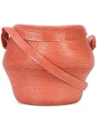 Rosie Assoulin Straw Bucket Crossbody Bag - Red