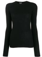 Emporio Armani Long-sleeve Fitted Top - Black