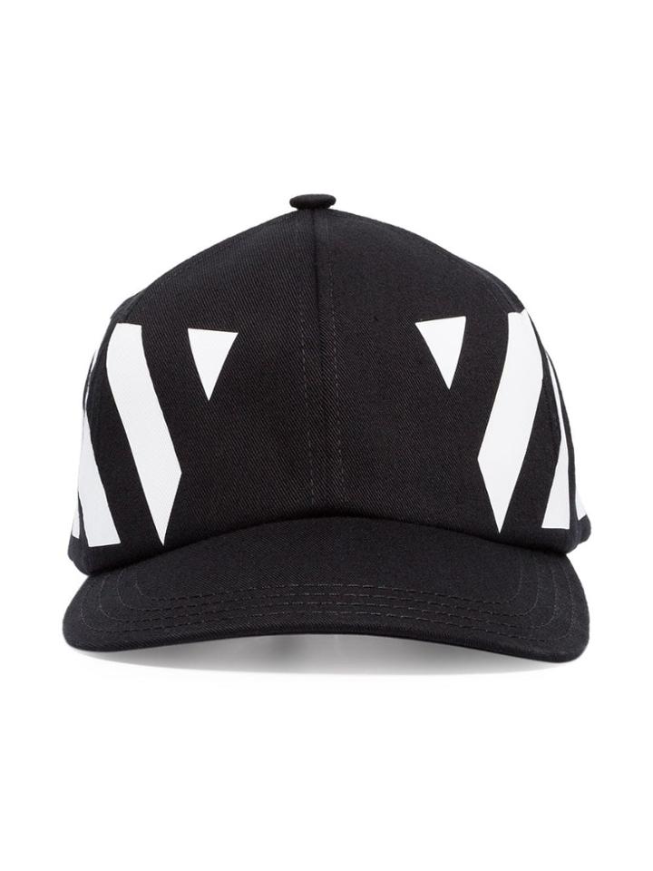 Off-white Off Strp Cap Blk Wht - Black
