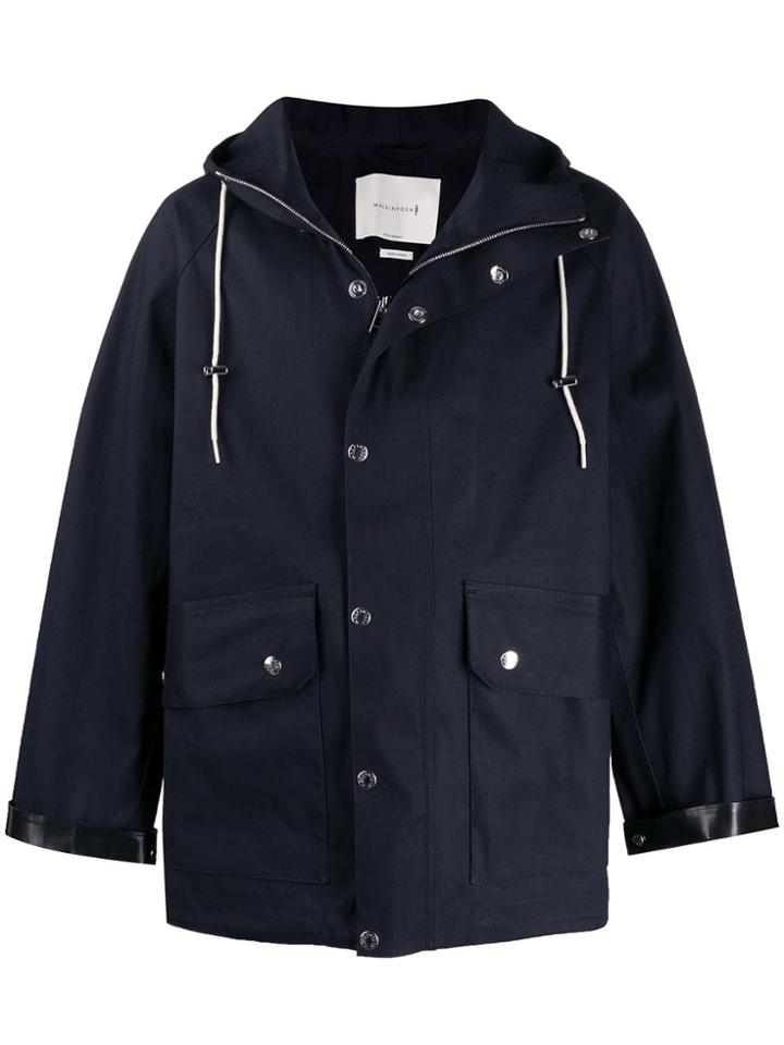 Mackintosh Navy Bonded Cotton Oversized Field Parka Gr-124 - Blue
