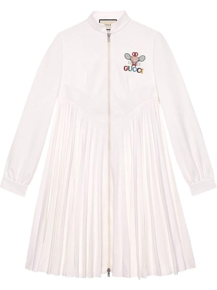 Gucci Technical Jersey Dress With Gucci Tennis - White