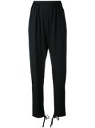 Chloé - Drop Crotch Tapered Trousers - Women - Silk/acetate/viscose - 34, Blue, Silk/acetate/viscose
