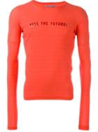 Walter Van Beirendonck Vintage 'kiss The Future' Long Sleeve Top, Men's, Size: Medium, Pink/purple