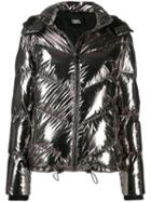 Karl Lagerfeld Metallic Puffer Jacket