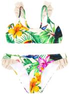 Mc2 Saint Barth Kids Floral Print Bikini - Green