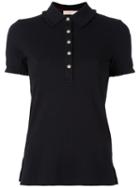 Tory Burch Lacey Polo Shirt, Women's, Size: Small, Black, Cotton/modal/spandex/elastane