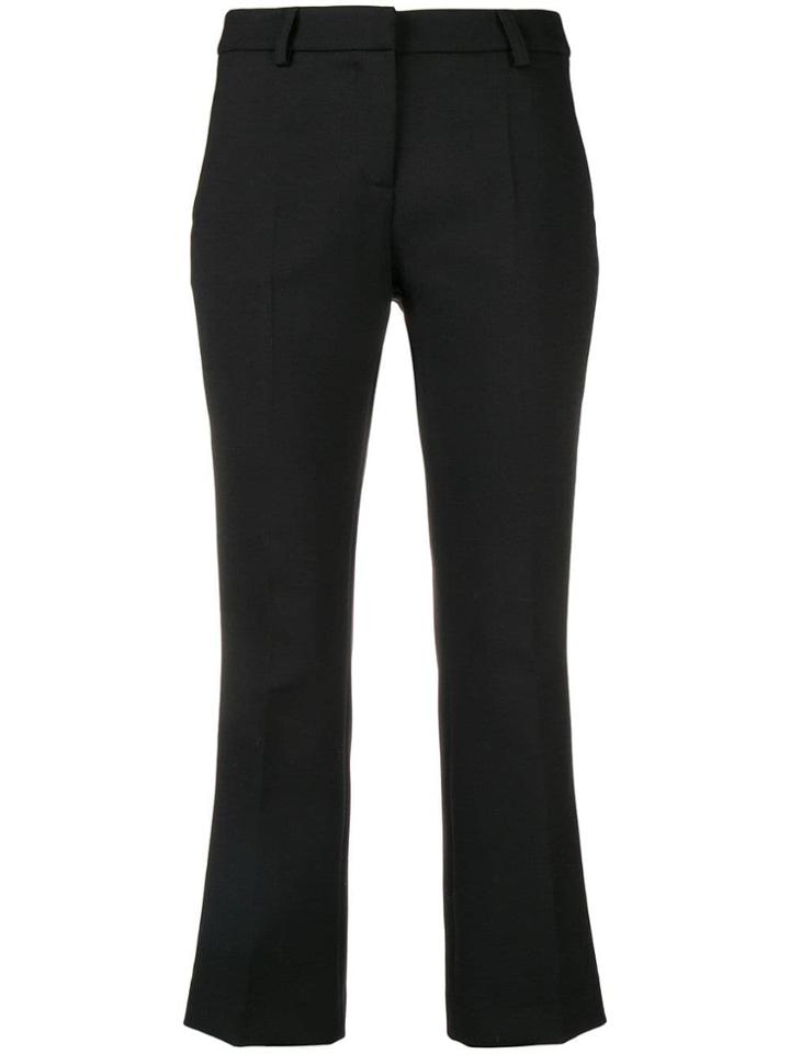 Semicouture Cropped Tailored Trousers - Black