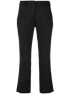 Semicouture Cropped Tailored Trousers - Black