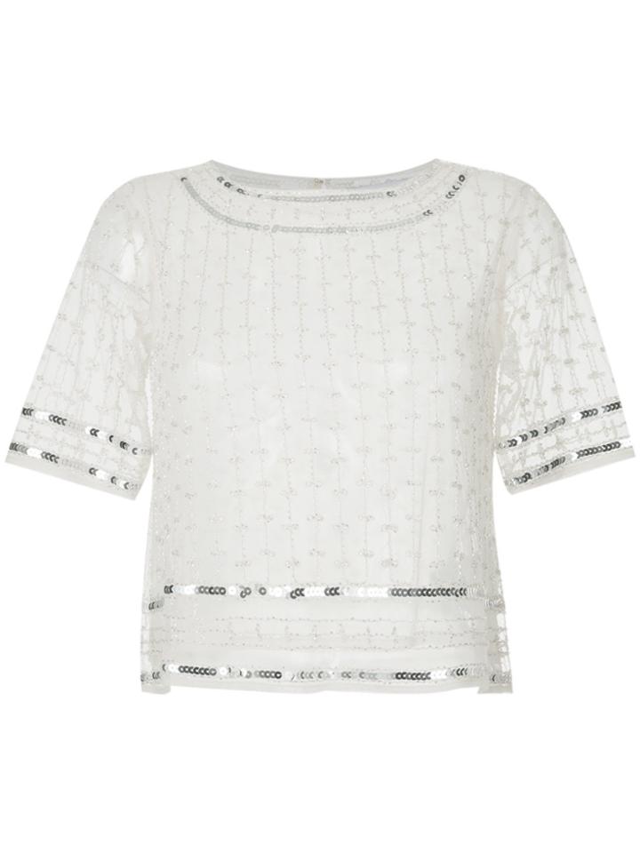 Cityshop Sequins Embellished Top - White