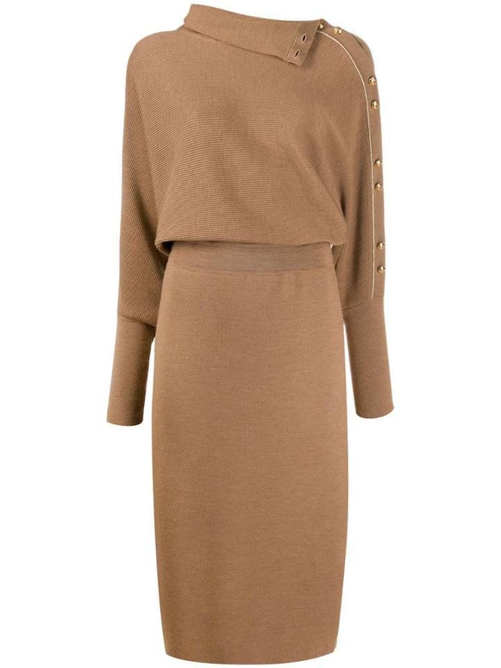 Escada Knitted Midi Dress - Brown