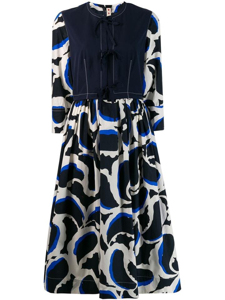 Marni Teardrop Poplin Dress - Blue
