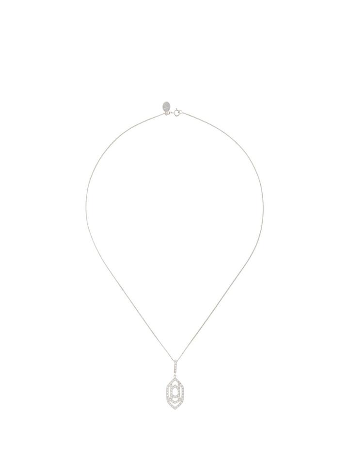 V Jewellery Interlock Pendant Necklace - Metallic