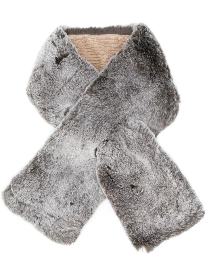 N.peal Neckwarmer With Cashmere Details - Brown