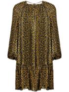 Ulla Johnson Short Floral Printed Dress - Blue