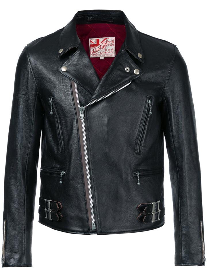 Addict Clothes Japan Vintage Style Biker Jacket - Black