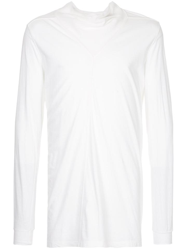 Rick Owens Long Sleeved T-shirt - White