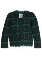 Coohem Tartan Check Jacket - Blue