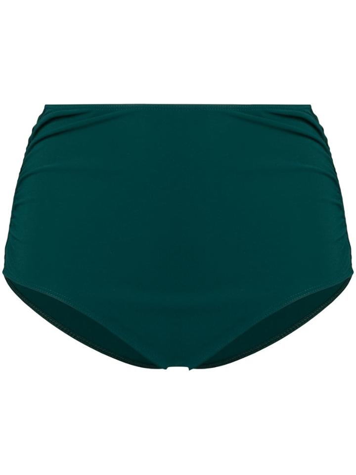 Roseanna Ruched Detail Bikini Bottoms - Green