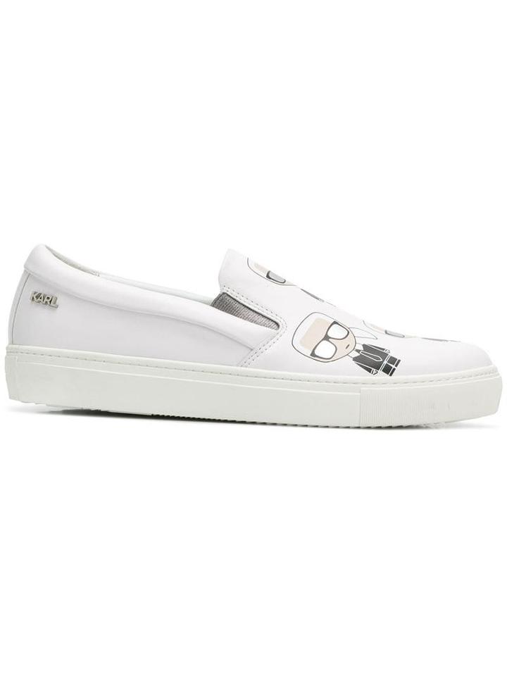 Karl Lagerfeld Kupsole Multikonic Karl Slip-on Sneakers - White