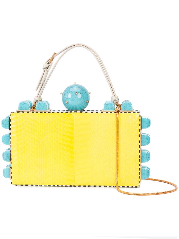 Tonya Hawkes Studded Clutch - Yellow & Orange