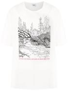 Àlg Contrast Print T-shirt - White