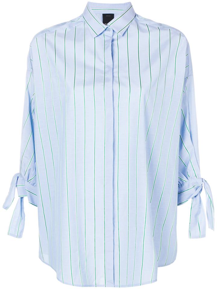 Pinko Oversized Tie Sleeve Shirt - Blue