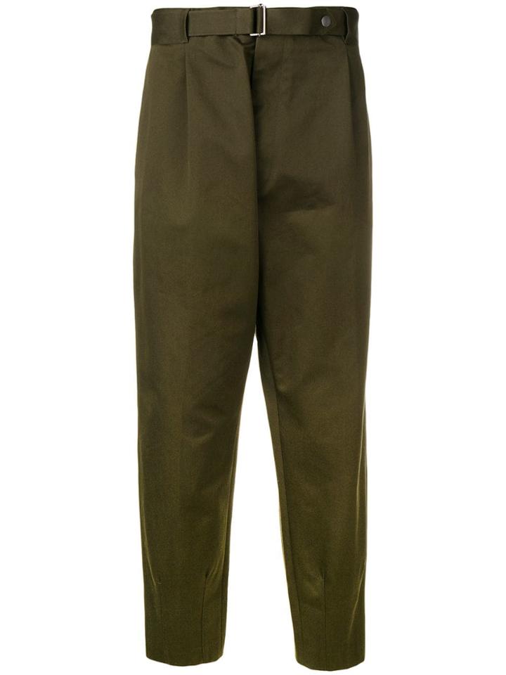 Pt01 Belted Trousers - Green