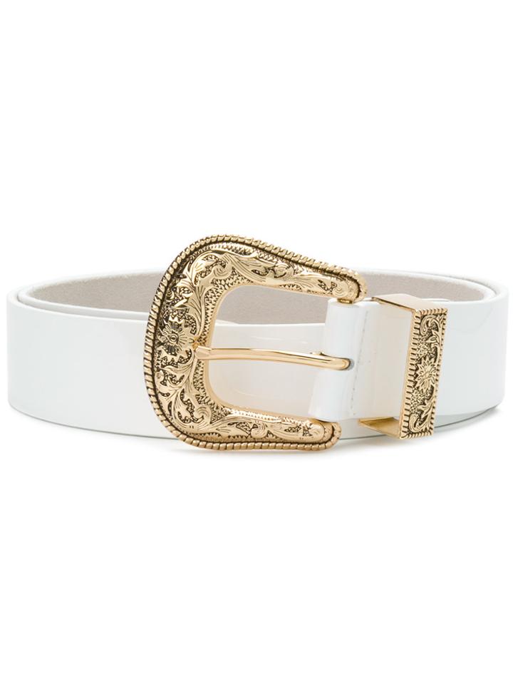 B-low The Belt Western Buckle Belt - White