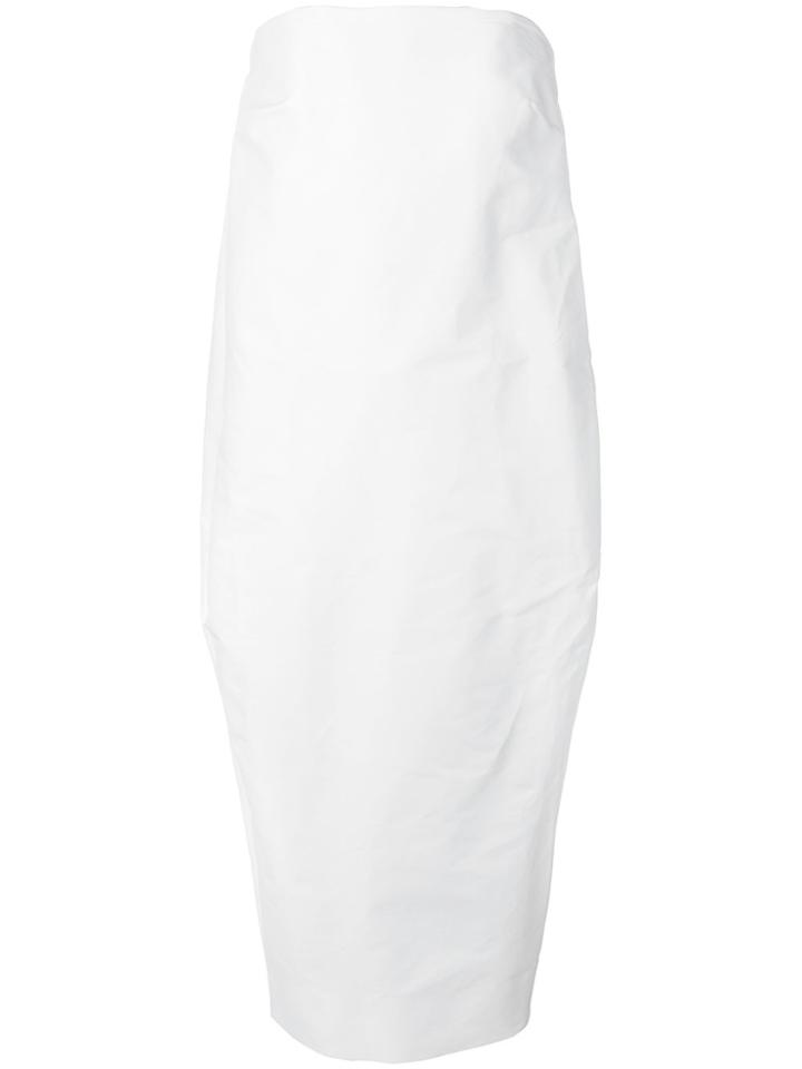 Rick Owens Cocoon Tube Dress - White