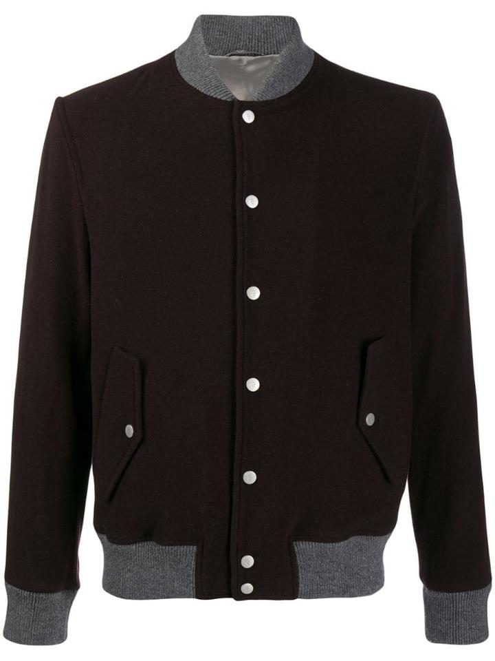 Eleventy Knitted Bomber Jacket - Blue